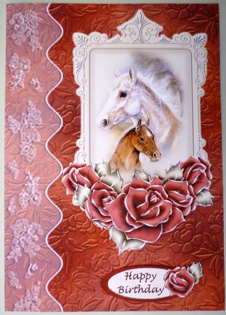 Horses Card Front by Michelle Chivers