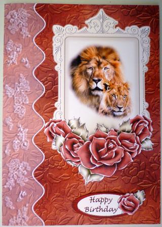 Lions Card Front by Michelle Chivers