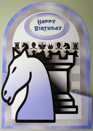 Cutaway Card -chess by Michelle Chivers