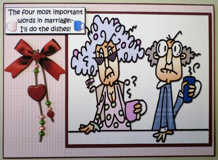 Stella and Gus Wash Dishes Quick Card by Michelle Chivers