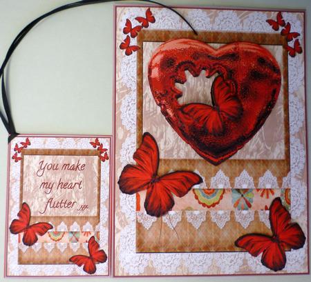 You Make My Heart Flutter - Steampunk Butterfly Hearts by Michelle Chivers