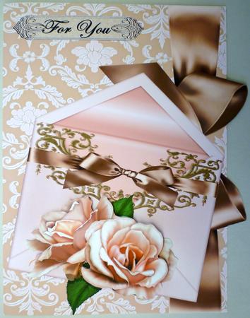 Roses Envelop Bow Over the Edge by Michelle Chivers