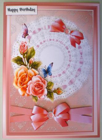 Shimmering Roses Butterflies and Bows by Michelle Chivers