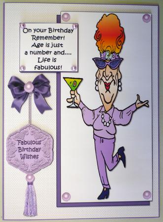 Edna Says Life is Fabulous Quick Card by Michelle Chivers