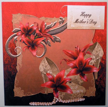 Red and Gold 8x8 Topper by Michelle Chivers