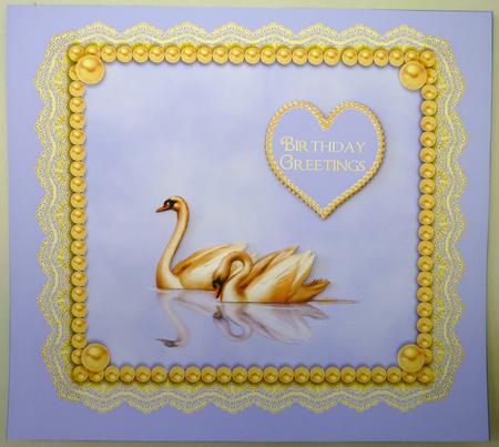 Tranquility Square Quick Card with Decoupage by Michelle Chivers