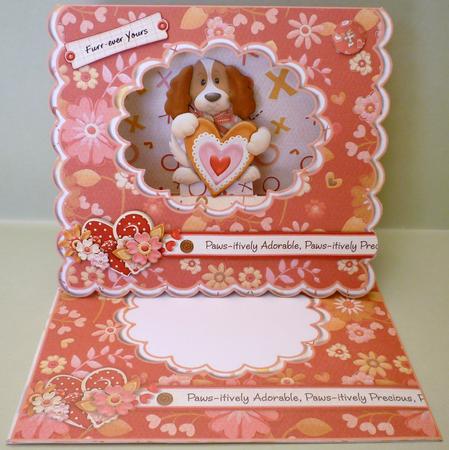 Doggy Love Scalloped Edge Tent Card with Envelope by Michelle Chivers