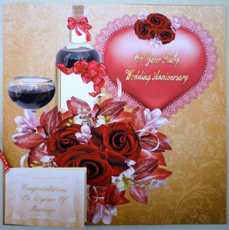 Ruby Wedding 8x8 Topper by Michelle Chivers