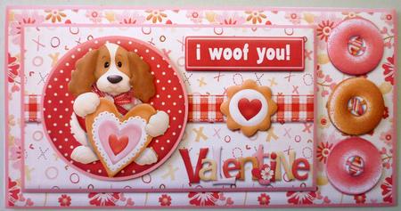 I Woof You! Valentine Dl Card Front by Michelle Chivers