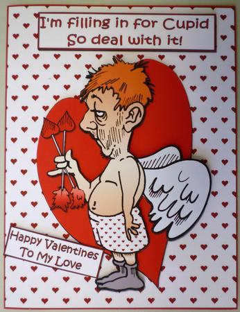 Berts Filling in for Cupid Quick Make Valentine by Michelle Chivers