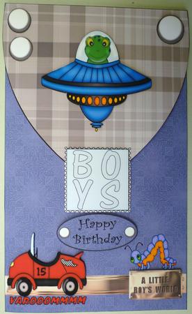 A Little Boys World Envelope Card Front by Michelle Chivers