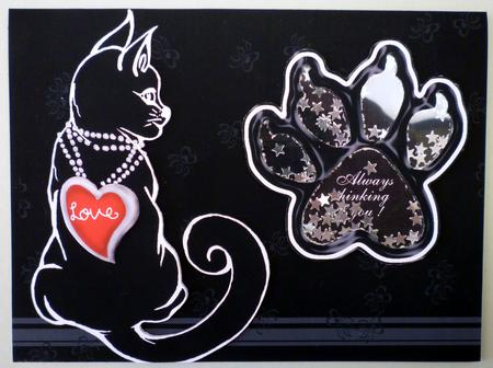 Cool Cat-carry Your Love-quick& Shaker Card by Michelle Chivers