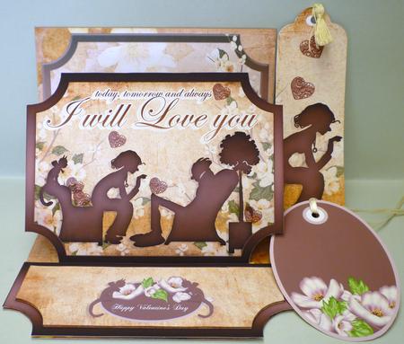 Forever Love Old Fashioned Valentine Easel by Michelle Chivers