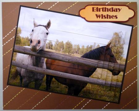Two Horses Behind a Fence Pyramid by Michelle Chivers