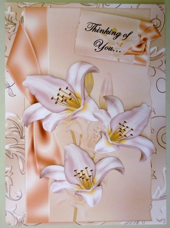 Thinking of You Lillies in Satin by Michelle Chivers