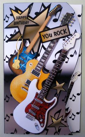Rock It 8x8 or A5 Shaped Topper, Insert & Decoupage by Michelle Chivers