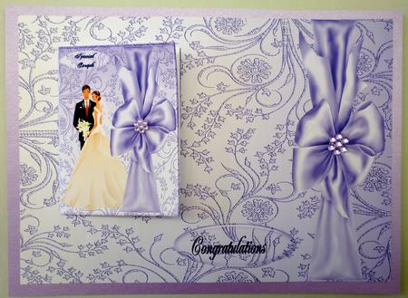 Lavender Card on a Card Wedding by Michelle Chivers