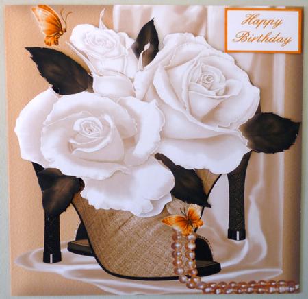 White and Pale Gold Quick Card by Michelle Chivers