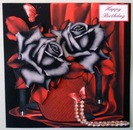 Black Roses and Pearls Quick Card by Michelle Chivers