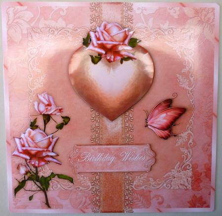 Hearts and Roses Card Front with Step by Step by Michelle Chivers