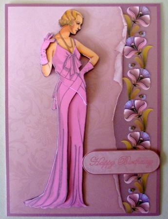 Lady on Florals by Michelle Chivers