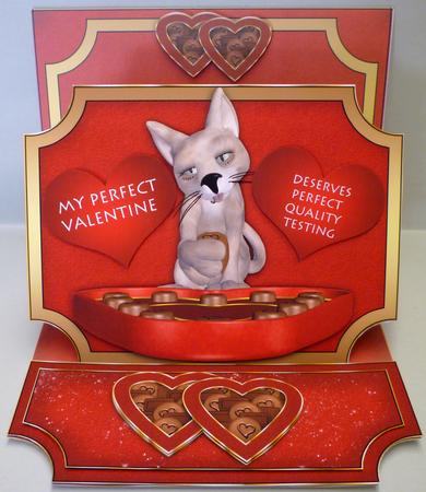 Valentine's Day Easel Card Quality Controle by Michelle Chivers