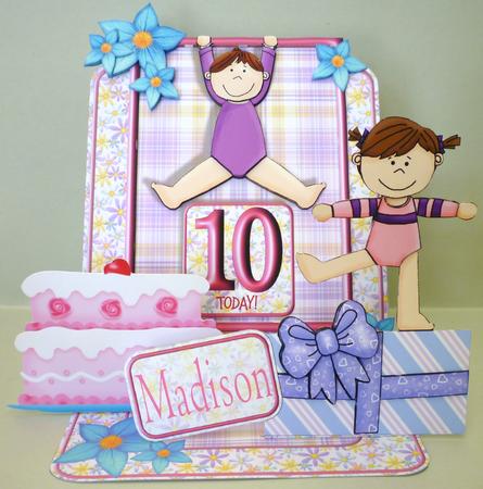 Giant Easel Tableau 3D Card Kit - Gymnast! by Michelle Chivers