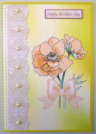 Original Watercolour Anemone Quick Card 4 by Michelle Chivers