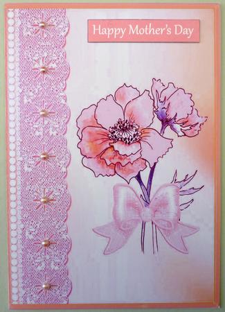 Original Watercolour Anemone Quick Card 6 by Michelle Chivers