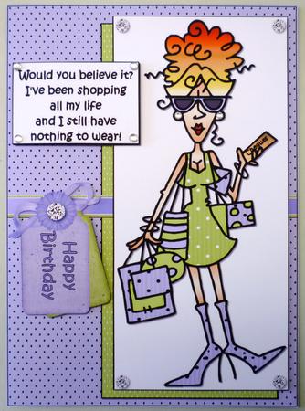 Rita Has Shopped All Her Life Quick Card by Michelle Chivers