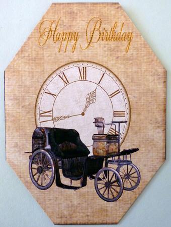 Steam Punk Travel Octagon Card by Michelle Chivers