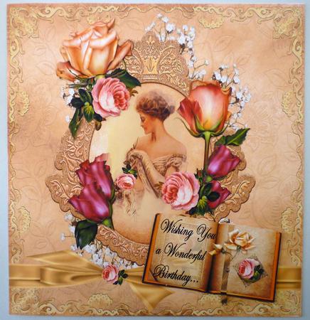 Beautiful Vintage Lady with Roses -  by Michelle Chivers