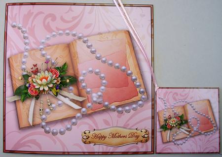 Flowers and Peals on a Book 8x8 Topper Sheet by Michelle Chivers