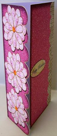 3 Flowers Scalloped Letter Fold Card 4 by Michelle Chivers
