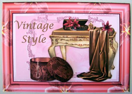 Vintage Style Card Front by Michelle Chivers