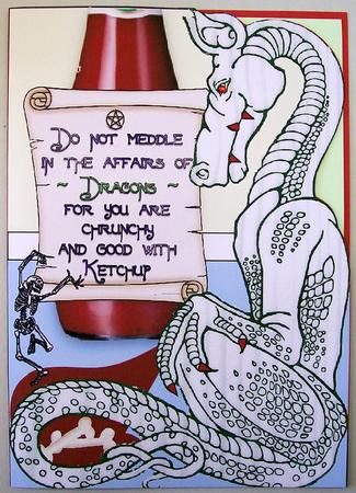 Dragon’s Dinner - Crunchy with Ketchup - Shaped Cut & Fold C by Michelle Chivers