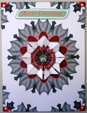 Christmas Holly Tea Bag Tiles and Backer by Michelle Chivers