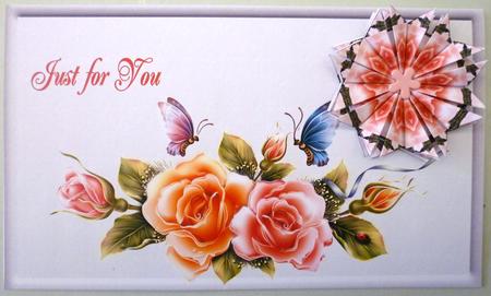 Rosy Glow Teabag Card by Michelle Chivers