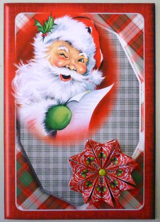 Santa Topper with Tea Bag Folding Tiles by Michelle Chivers