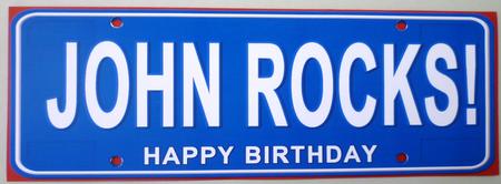 Number Plate - John Rocks! by Michelle Chivers