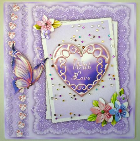Origami Flowers, Heart and Butterfly Card with Step by Step by Michelle Chivers