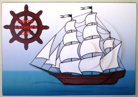 Sail Ship for Fathers Day, Birthday by Michelle Chivers
