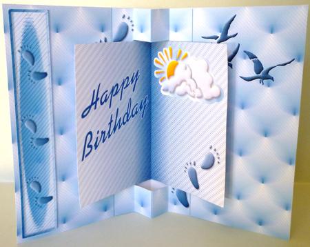 Barefoot Birthday Popout Page Card by Michelle Chivers