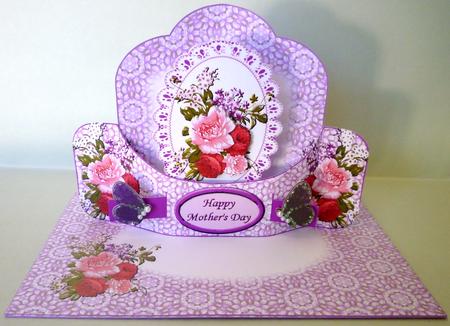 Pink Floral Push Through Card Kit by Michelle Chivers
