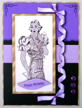 Vintage Fashion Card Front by Michelle Chivers
