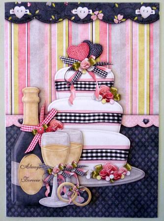 Always & Forever Wedding Card Front with Decoupage by Michelle Chivers