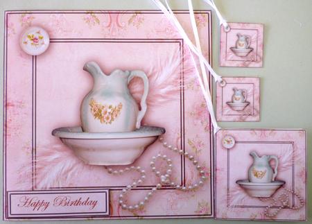 Porcelain and Pearls Shabby Chic 8x8 Topper by Michelle Chivers