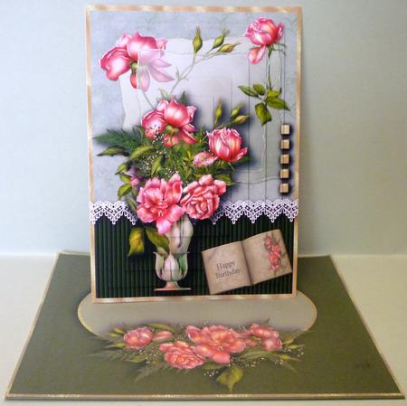 Vase of Roses Card Topper Kit by Michelle Chivers