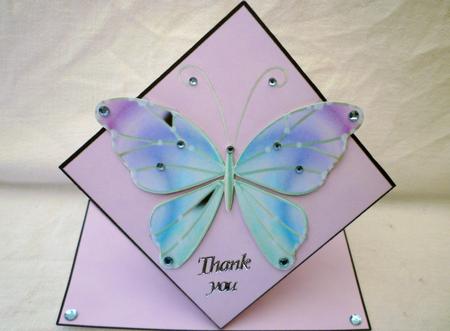 Lilac Butterfly Pop Up Spring Card by Michelle Chivers