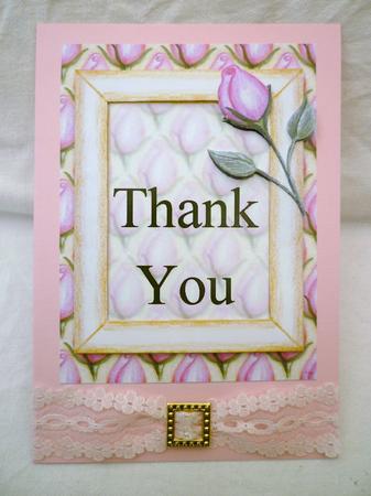 Rosebud Thank You Card by Michelle Chivers